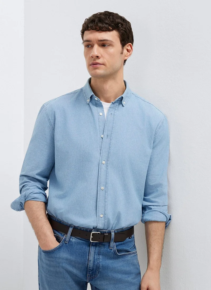 Mavi Solid Regular Fit Shirt
