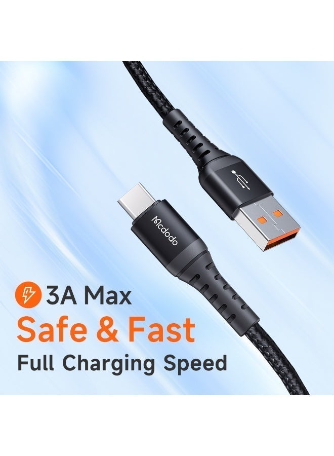 Mcdodo USB-A to USB-C Cable 3m Fast Charging Long Type-C Charger Cable Data Sync Cord for Android Phones, Samsung Galaxy, Power Bank, Tablet Black - Image 3