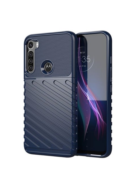 Case Cover For For Motorola Moto One Fusion Plus Thunderbolt Shockproof TPU Protective Soft Case(Blue)