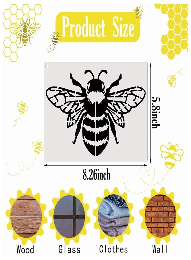Devasya Crafts Honeycomb Bee Stencils for Wood, Wall, Cake & Canvas - Reusable Queen Bee Patterns (A5) - Image 2