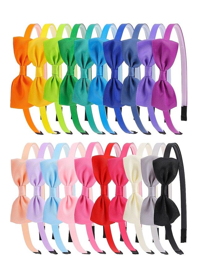 شيما مجموعة زيما من 20 ربطة شعر مزينة بفيونكات لطيفة للفتيات الصغيرات، أنيقة ومريحة، مناسبة للأطفال من عمر سنتين إلى 4 سنوات. حلقات رأس جذابة للفتيات الصغيرات من عمر سنة إلى 6 سنوات. ربطات شعر مزينة بفيونكات، إكسسوارات شعر مثالية للأطفال. - Image 1