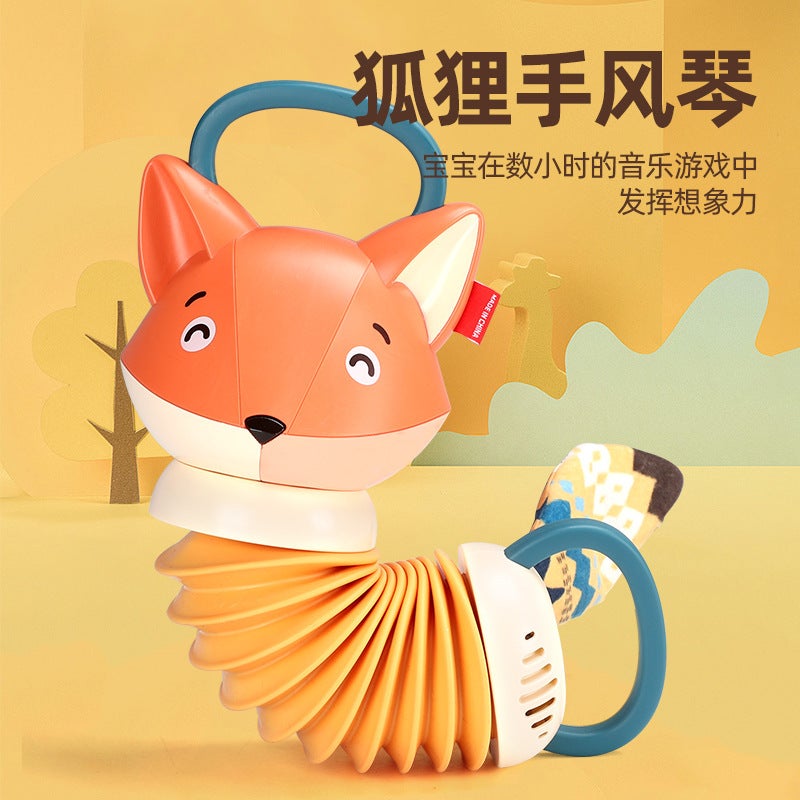 Baby Soothing Music Toys Enlightenment Simulation Cartoon Children'S Little Fox Accordion Puzzle Early Education Musical Instrument Toys - Image 2