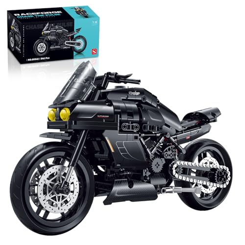 IBLOTIME Motorcycle Technic Model Kit 18 Scale 540 PCS Motorcycle Technic Building Set Realistic Steering Suspension System Great Birthday for Teens 14 and Adults - Image 1