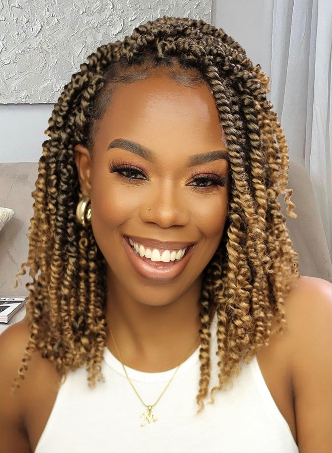 فوريفري شعر فوريفري باشن تويست 8 بوصة، 9 عبوات، شعر كروشيه باشن تويست للنساء ذوات البشرة السمراء، شعر كروشيه باشن تويست مجدول مسبقًا بأطراف مجعدة T27 - Image 1