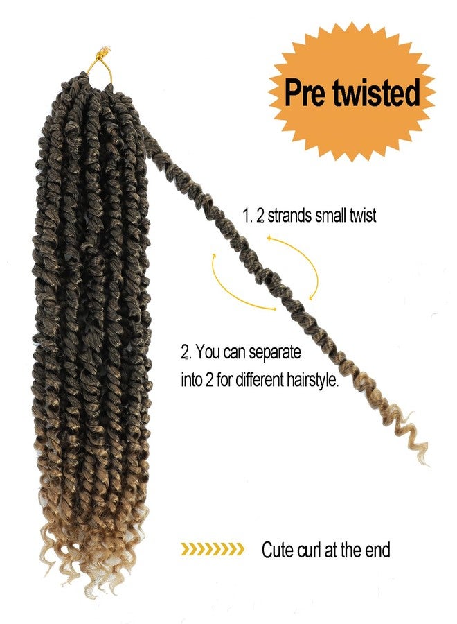 فوريفري شعر فوريفري باشن تويست 8 بوصة، 9 عبوات، شعر كروشيه باشن تويست للنساء ذوات البشرة السمراء، شعر كروشيه باشن تويست مجدول مسبقًا بأطراف مجعدة T27 - Image 4