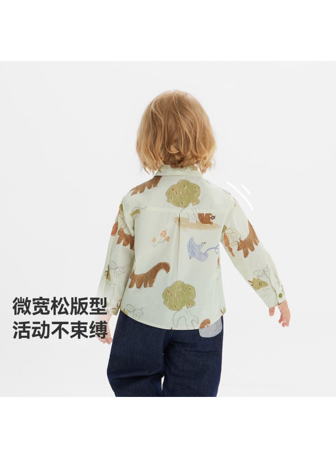 Pure Cotton] Baby Long Sleeve Shirt Jacket Boys Spring And Autumn Clothes 2025 New Children's Casual Top Girls - Image 4
