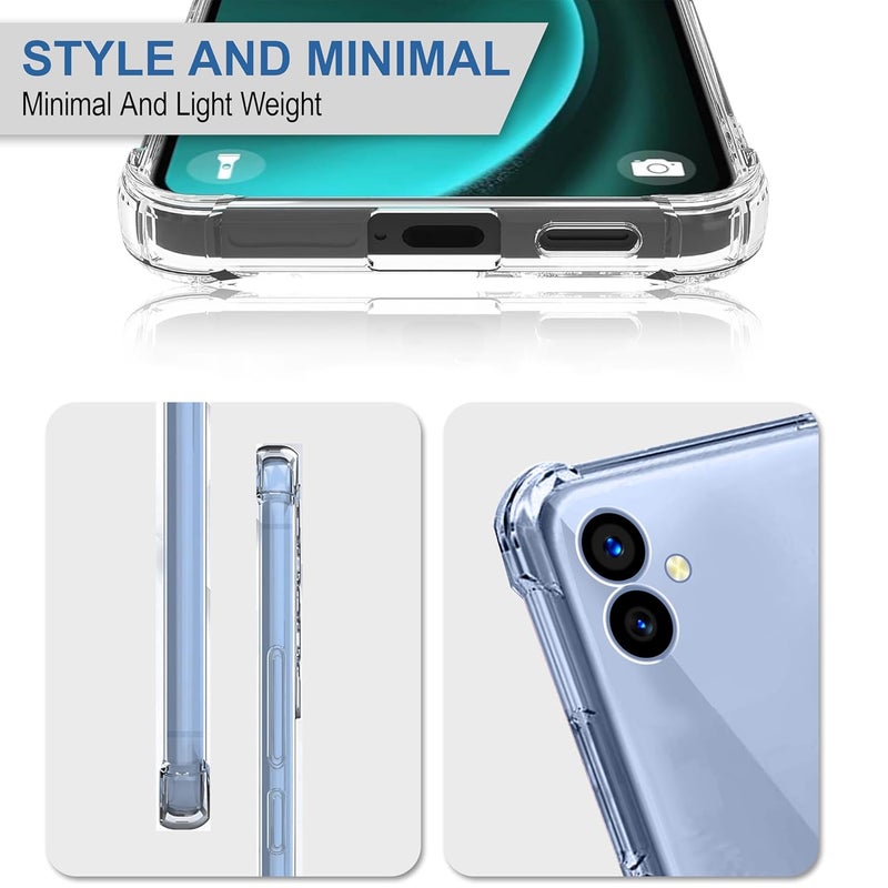 Cedo Samsung Galaxy M04 / F04 / A04E (4G) Bumper Case | Soft Jel Flexible Thin Full Protection Shock Proof Clear TPU Back Case Cover for Samsung Galaxy M04 / F04 / A04E (4G) (Transparent) - Image 4