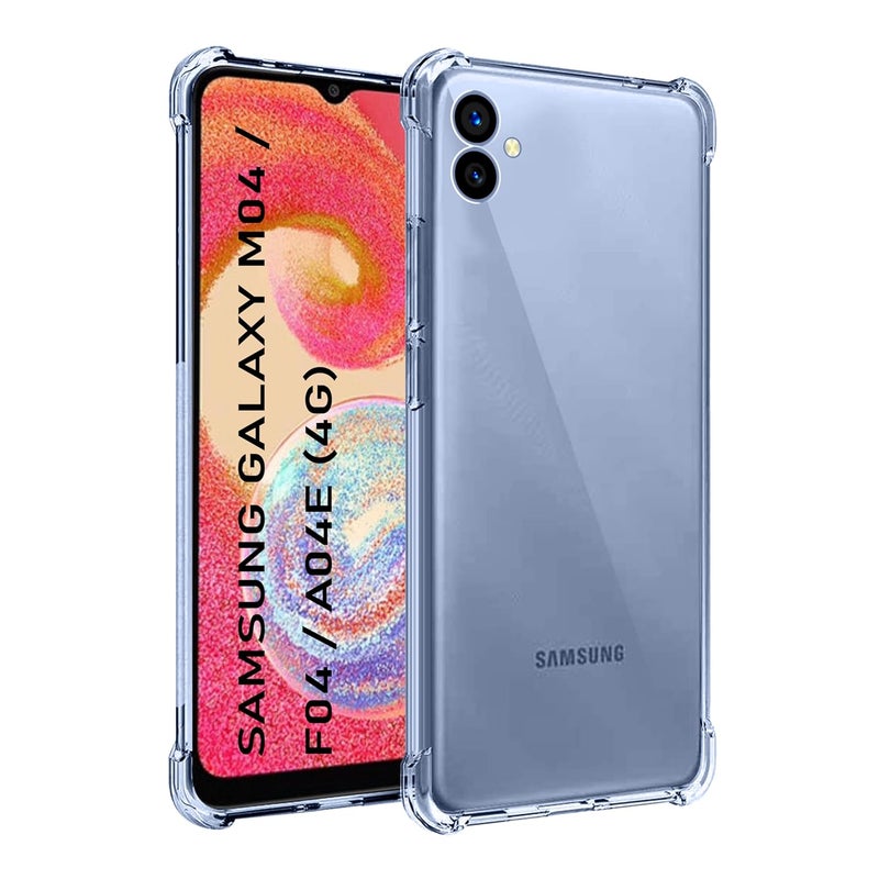 Cedo Samsung Galaxy M04 / F04 / A04E (4G) Bumper Case | Soft Jel Flexible Thin Full Protection Shock Proof Clear TPU Back Case Cover for Samsung Galaxy M04 / F04 / A04E (4G) (Transparent) - Image 1