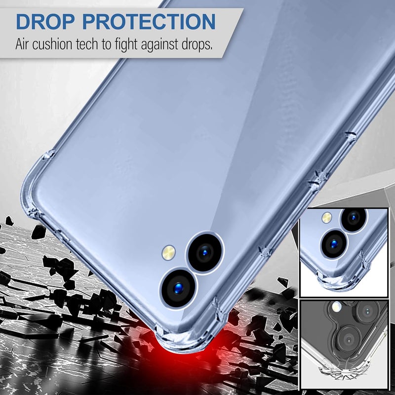 Cedo Samsung Galaxy M04 / F04 / A04E (4G) Bumper Case | Soft Jel Flexible Thin Full Protection Shock Proof Clear TPU Back Case Cover for Samsung Galaxy M04 / F04 / A04E (4G) (Transparent) - Image 3
