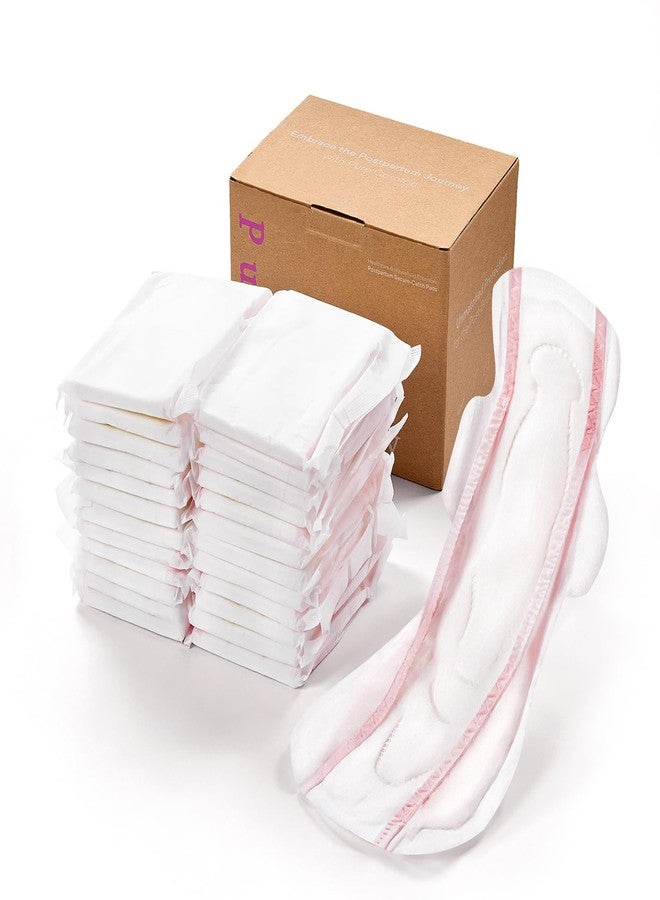 PurComfy 24 Count Premium Postpartum Pads with Wings, Large Maximum Absorbency Postpartum Maternity Pads Ultra Soft Heavy Flow Secure Leak Protection After Birth - Image 1