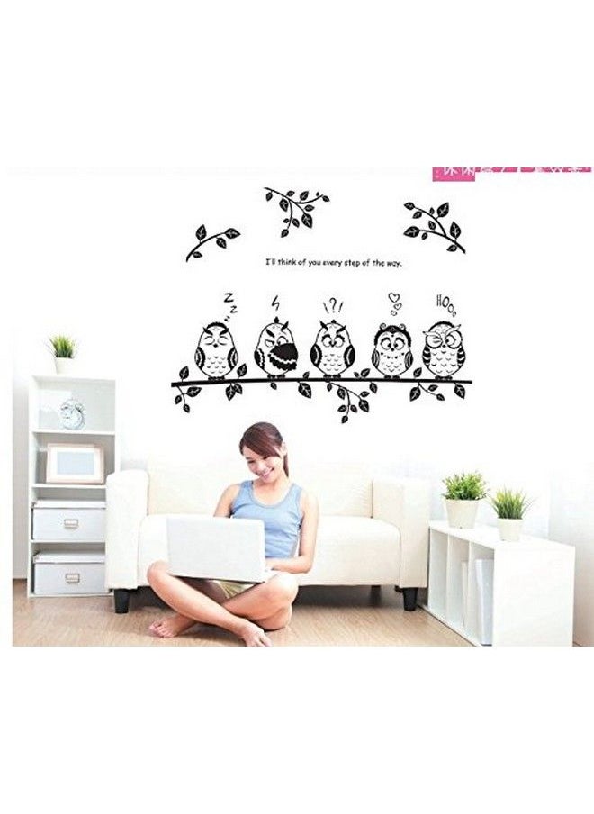 Syga - Five Funny Owl Wall Stickers Kids Room Decor - Image 1