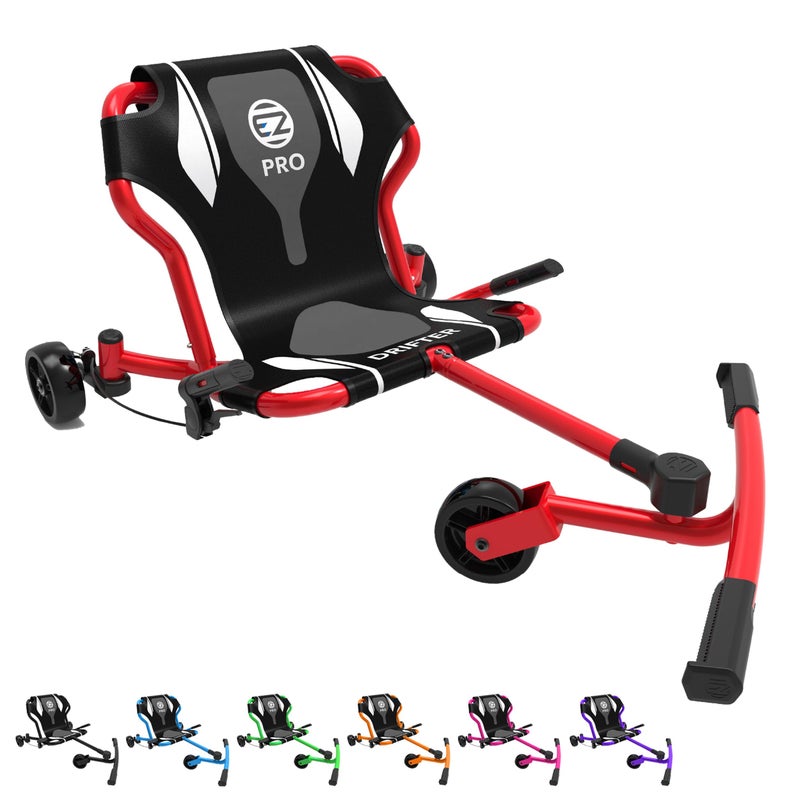 EzyRoller Drifter Pro X Ride On Toy for Kids and Adults Ages 9 Up to 220 lbs Red - Image 2