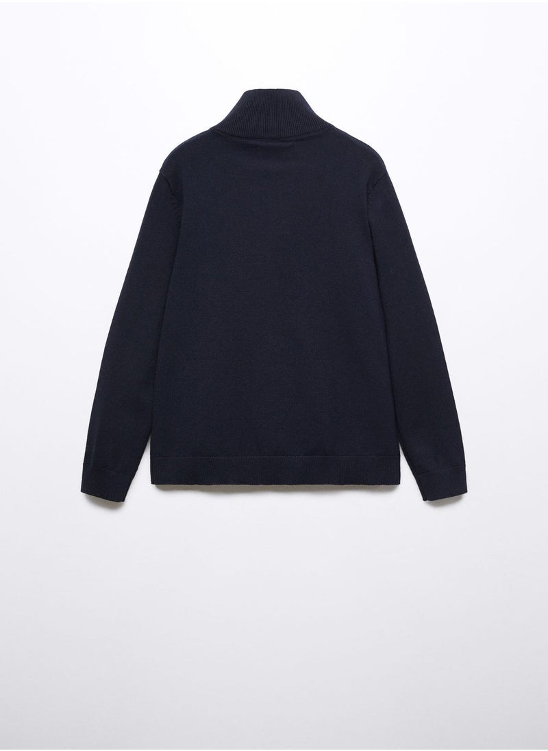 MANGO - Kids Essential Zipped Cardigan - Image 1
