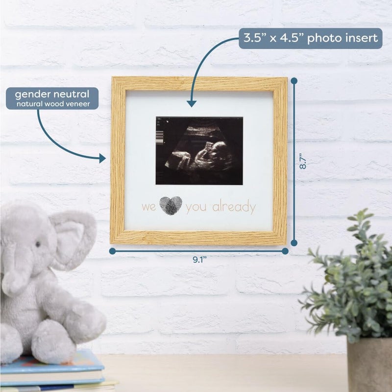 Reece Studio Thumbprint Sonogram Picture Frame, Gender Neutral Baby Keepsake Frame, Family Keepsake, With Included Ink Pad For Mom And Dad's Thumbprints - Image 3