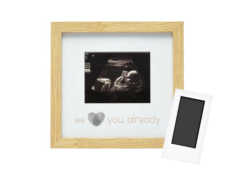 Reece Studio Thumbprint Sonogram Picture Frame, Gender Neutral Baby Keepsake Frame, Family Keepsake, With Included Ink Pad For Mom And Dad's Thumbprints - Image 1