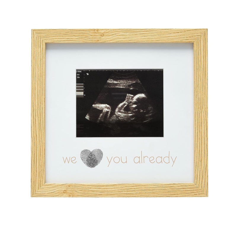 Reece Studio Thumbprint Sonogram Picture Frame, Gender Neutral Baby Keepsake Frame, Family Keepsake, With Included Ink Pad For Mom And Dad's Thumbprints - Image 2