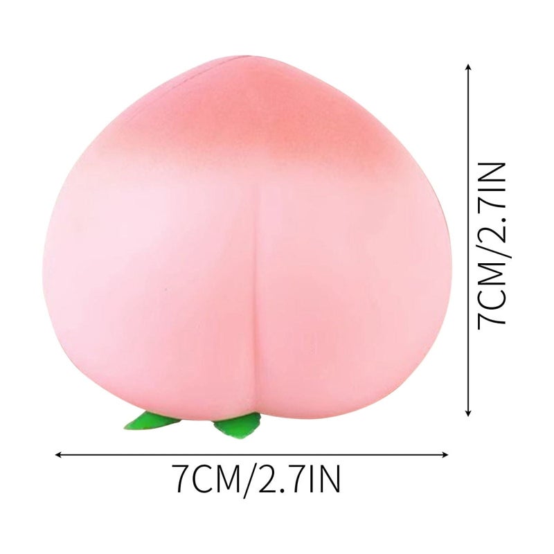 Squishy Stress Ball 8cm Pink Slow Rising - Stretchy Sensory Fidget Toy for Anxiety Relief, Stress Relief, Prank Play - Image 2