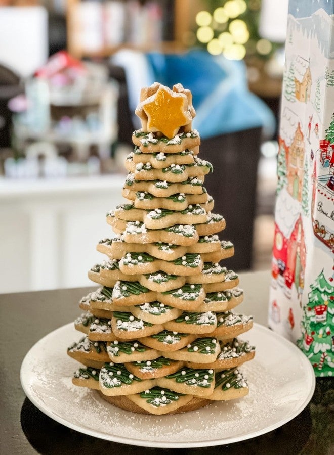 MUMSUNG Star Cookie Cutter Set, 10 PCS Star Shaped Biscuit Molds, 3D Christmas Tree Cookies with Like Cookie Display, 5.5in~1.2in Cutter for Holiday Winter Christmas, Come with Storage Box - Image 4