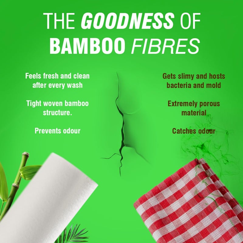 BECO Bamboo Kitchen Towels, 6 sheets Reusable upto 600 times, 100% Natural and Ecofriendly Alternative to Tissue Papers - Image 4