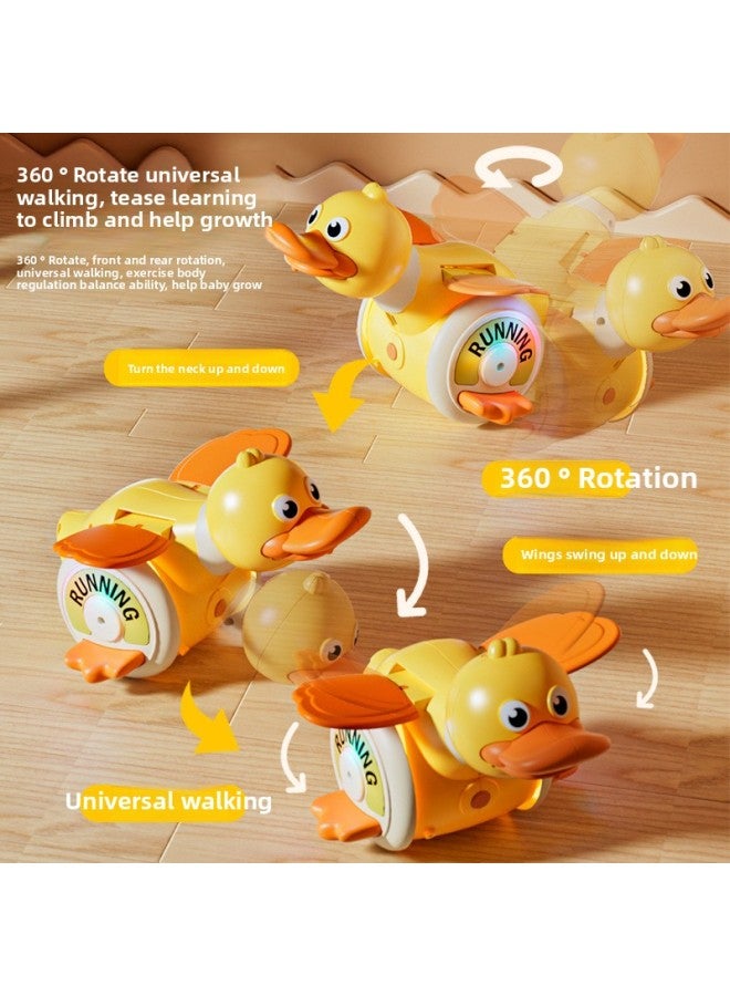 Electric Rotary Foraging Duck Light Music Universal Rotary Duck Baby Guide Head Up-Color:360°Rotating Foraging Duck [bella Powder]-Specifications:Complete Export Certificates, Welcome To Consult  - Image 5