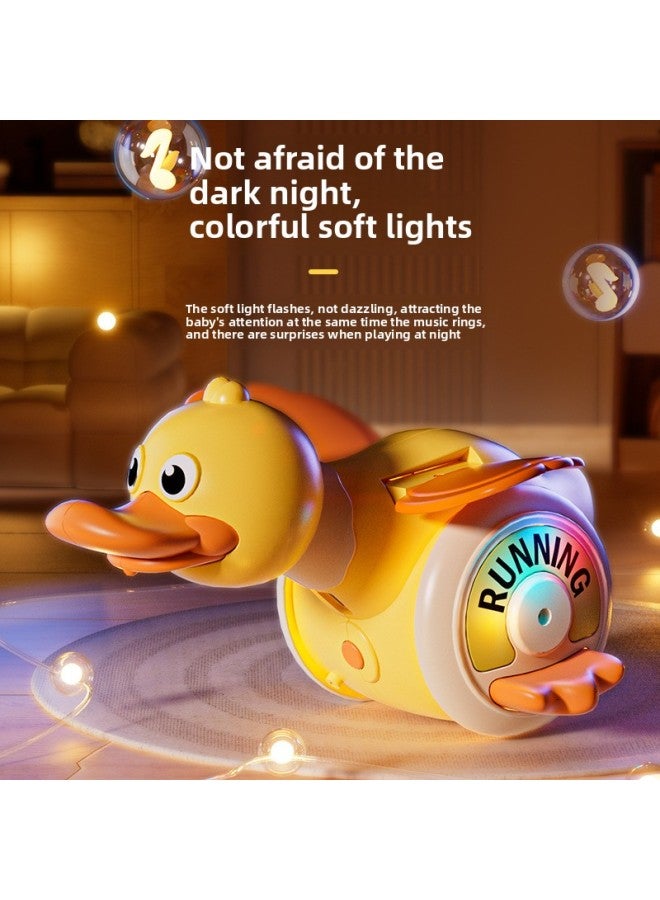 Electric Rotary Foraging Duck Light Music Universal Rotary Duck Baby Guide Head Up-Color:360°Rotating Foraging Duck [bella Powder]-Specifications:Complete Export Certificates, Welcome To Consult  - Image 4