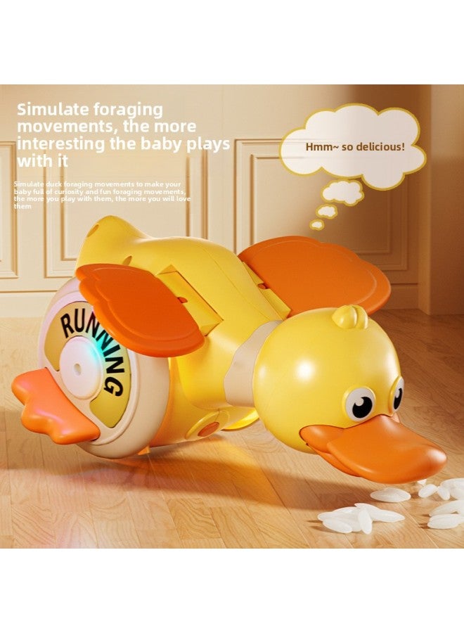 Electric Rotary Foraging Duck Light Music Universal Rotary Duck Baby Guide Head Up-Color:360°Rotating Foraging Duck [bella Powder]-Specifications:Complete Export Certificates, Welcome To Consult  - Image 2