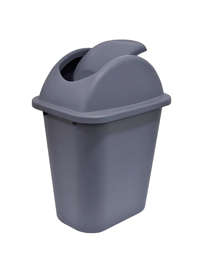 AKC 35LTR Swing Lid Garbage Bin - Durable PP Plastic Rectangular Trash Can with Odor Control & Garbage Bag Ring for Home & Outdoor Use  - Image 1