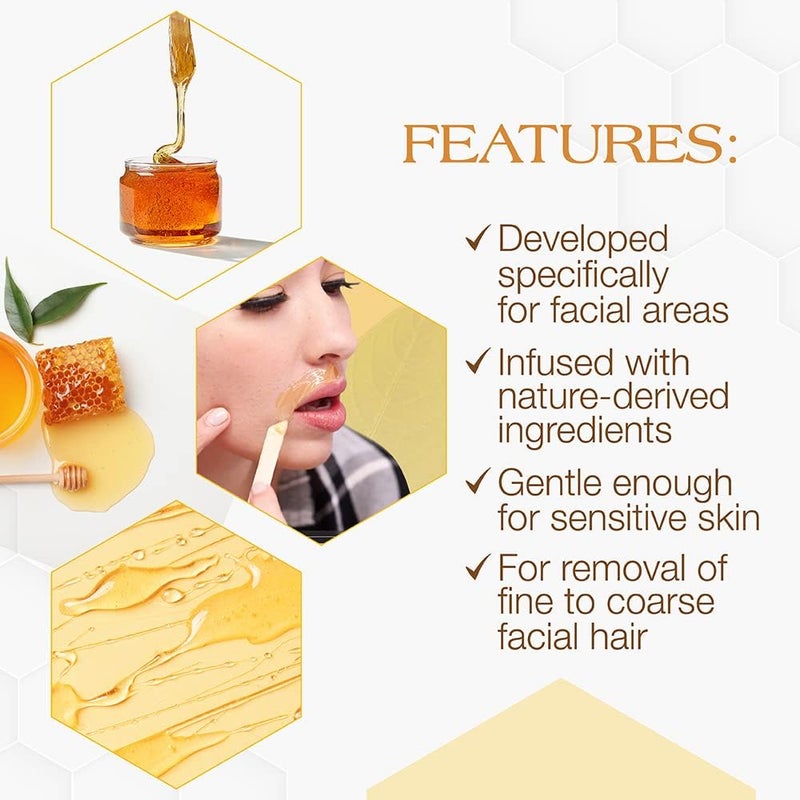 GiGi Facial Honee Wax for Delicate Skin, 14 Ounce - Gentle Hair Removal for Sensitive Areas - Image 4