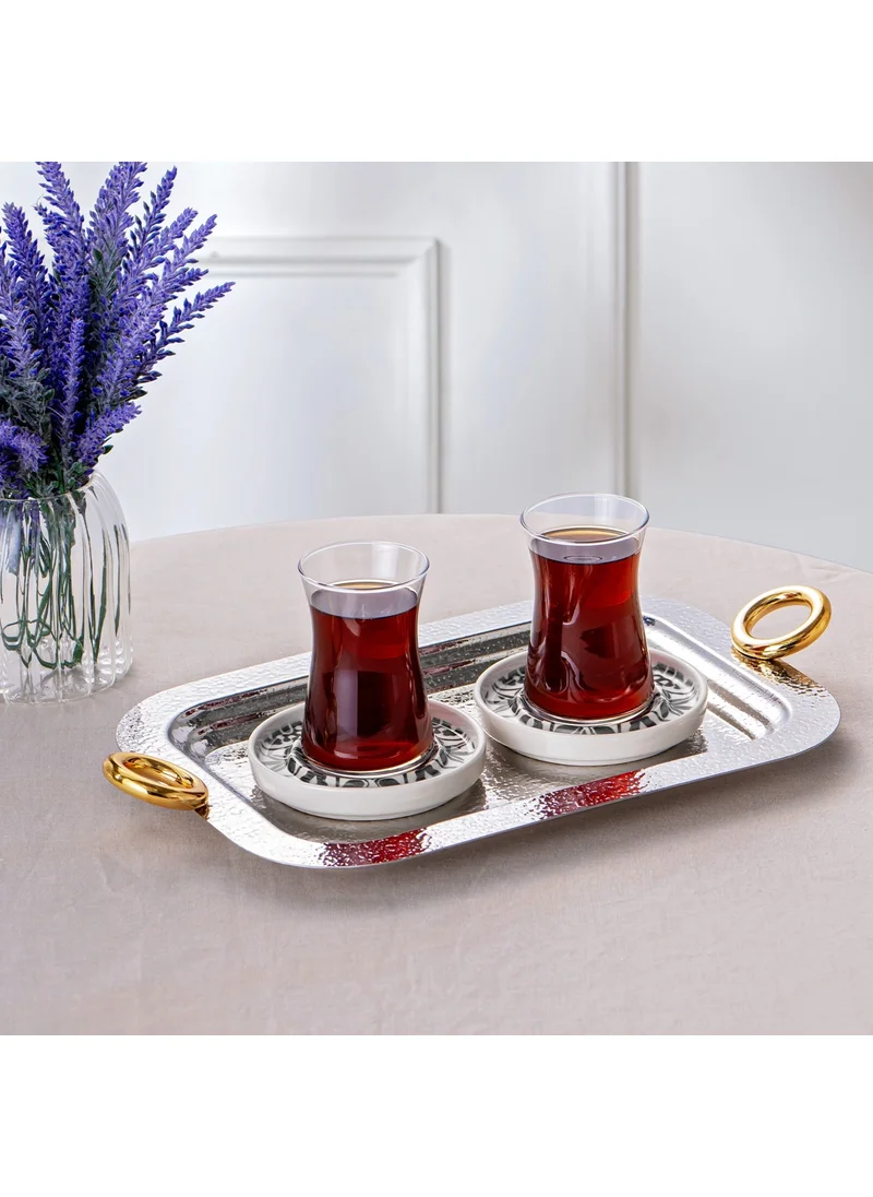 emsan Acacia Tea Tray Gold
