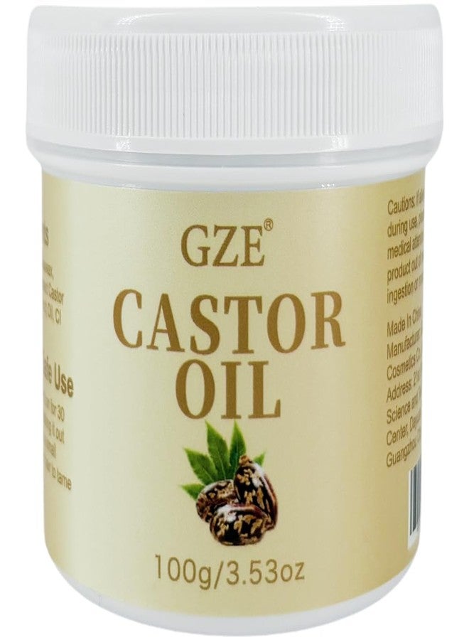 GZE Castor Oil For Eyelash, Lash & Hair Nourished Edges Tames Frizz Supports Dry Scalp - Solid Castor Oil Hair Growth Grease - Image 1