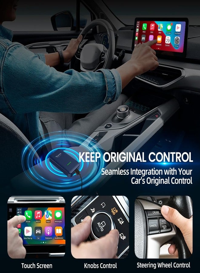 Carlinkit 4.0 Wireless Android Auto & CarPlay Adapter, 2-in-1 Plug & Play for Factory Wired Cars, Fast Connection - Image 3