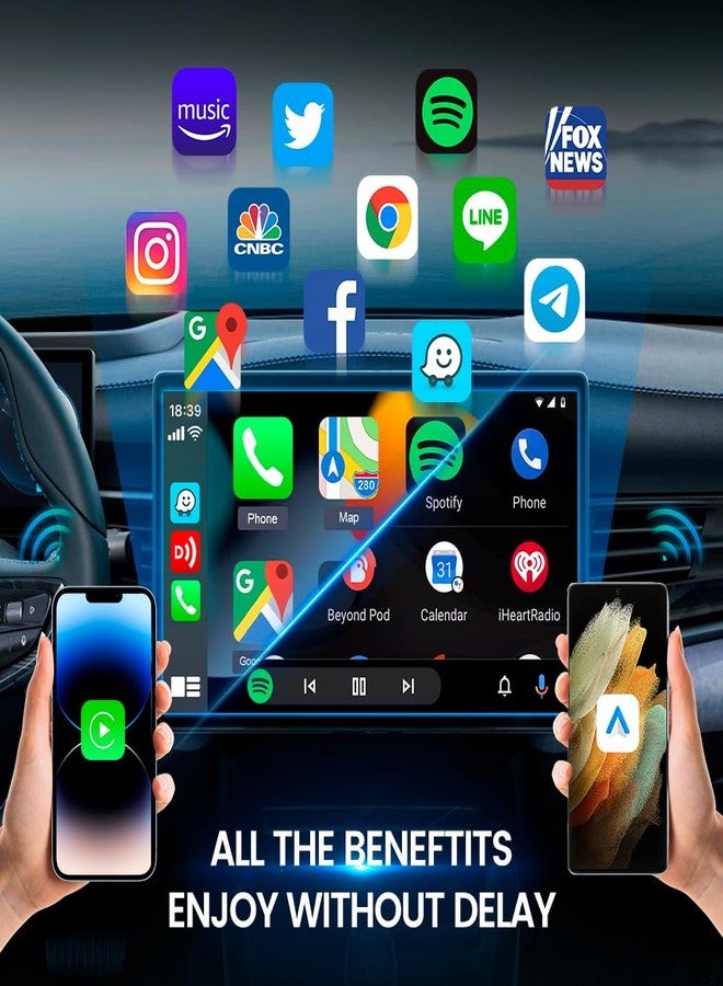 Carlinkit 4.0 Wireless Android Auto & CarPlay Adapter, 2-in-1 Plug & Play for Factory Wired Cars, Fast Connection - Image 4