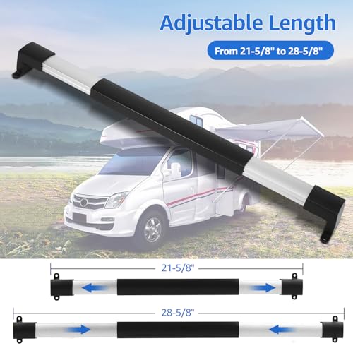 SVNR RV Screen Door Handle Grab Bar Adjustable from 21 58 to 28 58 with NonSlip Grip for RV Motorhome Camper Travel Trailer Black - Image 3
