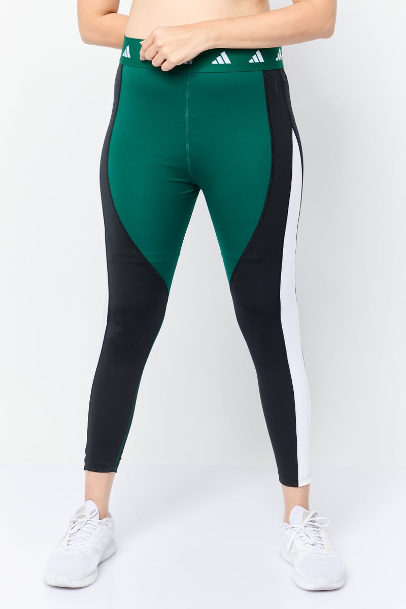 Adidas Women Tight Fit Training Leggings, Green - Image 1