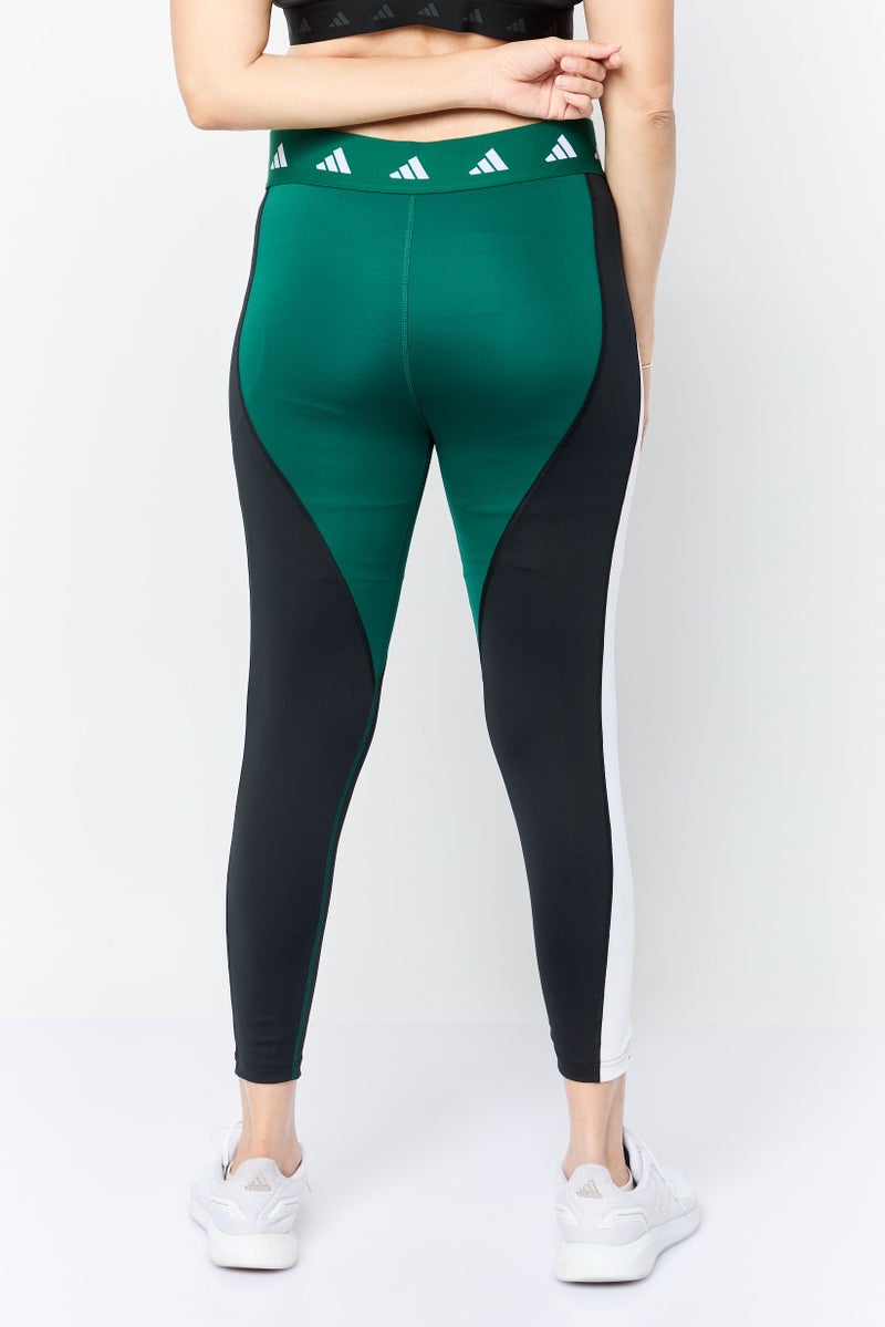 Adidas Women Tight Fit Training Leggings, Green - Image 2
