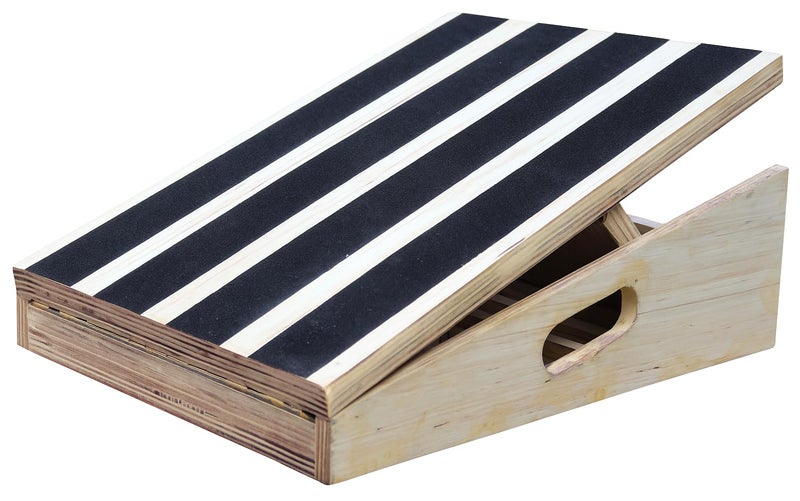 Homecute Wooden Slant Board, Adjustable Incline Board and Ankle Stretching Board, Non-slip stretching Board, 5 positions Workout Board for Home, office, Extra Side Handle Design for portability. - Image 1