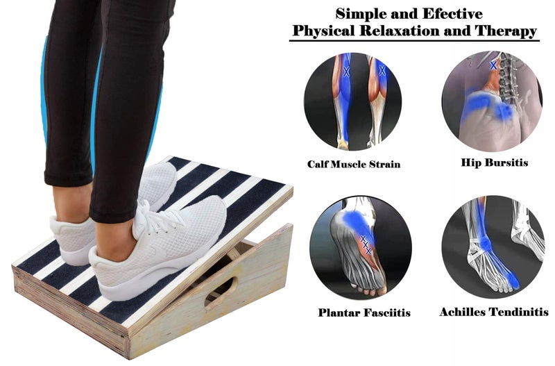 Homecute Wooden Slant Board, Adjustable Incline Board and Ankle Stretching Board, Non-slip stretching Board, 5 positions Workout Board for Home, office, Extra Side Handle Design for portability. - Image 3
