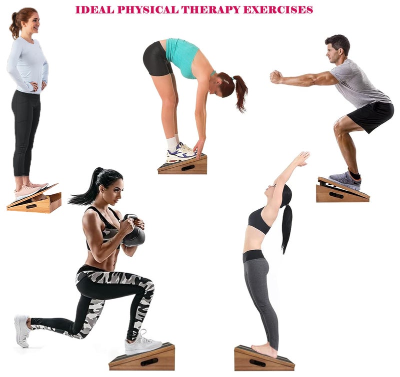 Homecute Wooden Slant Board, Adjustable Incline Board and Ankle Stretching Board, Non-slip stretching Board, 5 positions Workout Board for Home, office, Extra Side Handle Design for portability. - Image 5