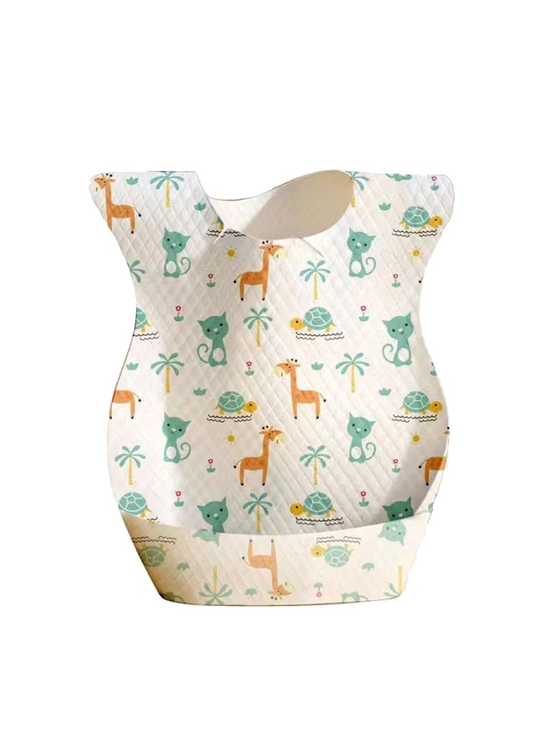 Star Babies Disposable Bibs - Pack of 30 - Giraffe Print-New - Image 1