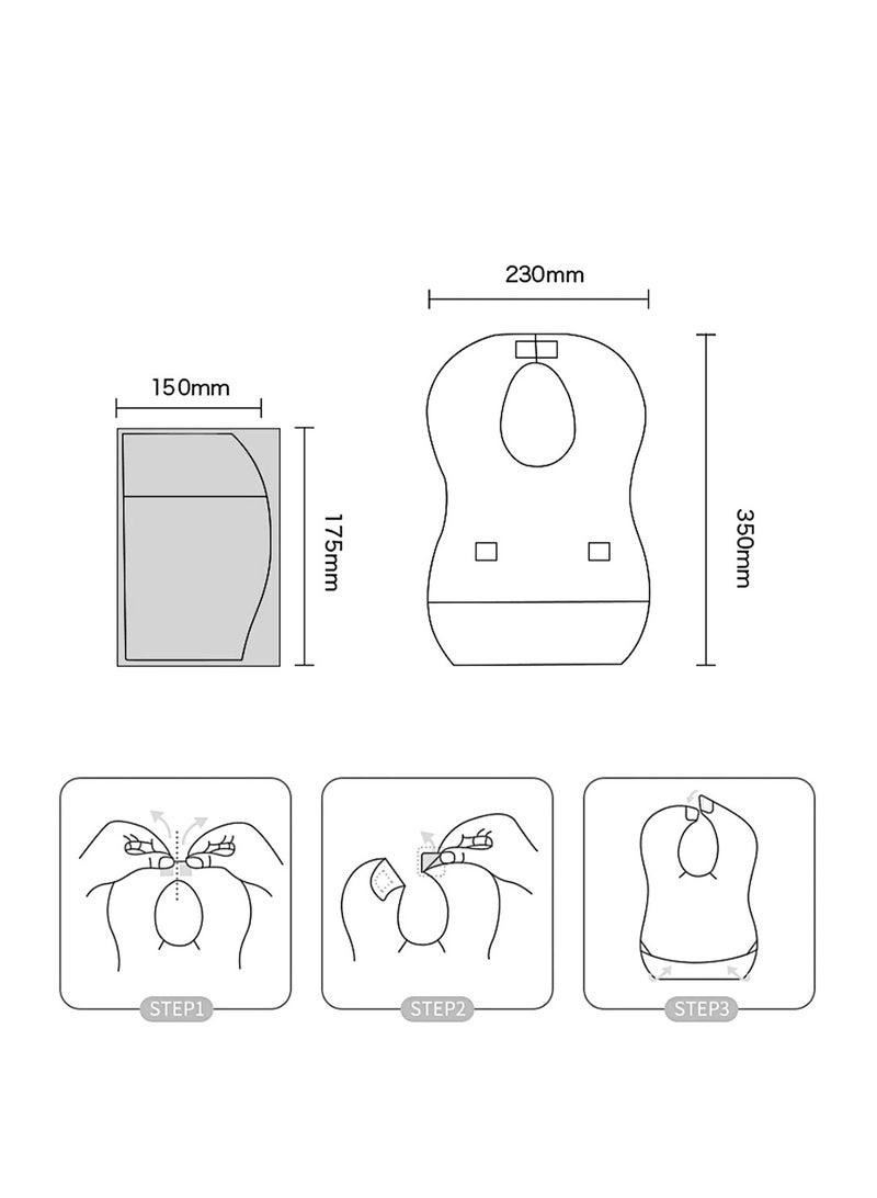 Star Babies Disposable Bibs - Pack of 30 - Giraffe Print-New - Image 3