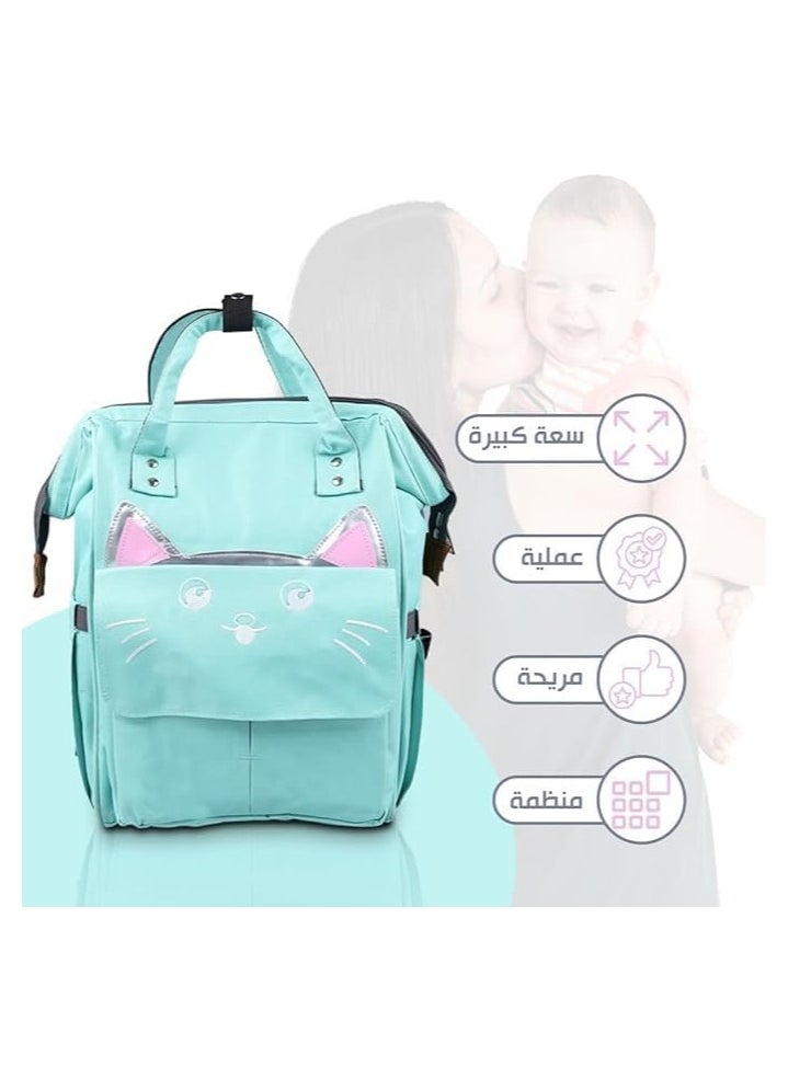 QSHOP Imported Baby Diaper Bag Backpack Comfortable Back Pack Cartoon Multifunctional Large Capacity for Parents Traveling Stylish and Practical  - Image 4