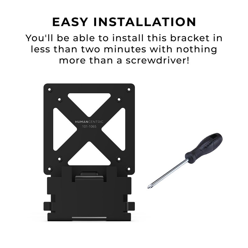 HumanCentric محول تركيب VESA من HumanCentric متوافق مع شاشات Samsung المنحنية من سلسلة T55 بحجم 27 بوصة و 32 بوصة، يثبت الشاشة على الحامل أو الذراع أو المكتب بنمط 75x75 أو 100x100 مم، مع تضمين الأجهزة. - Image 3