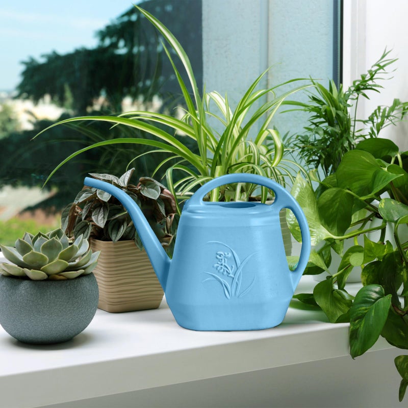 ZXJ Plant Watering Can - for Indoor and Outdoor Home Garden Plants - with Long Spout - Skye Blue - 1/2 Gallon - Image 4