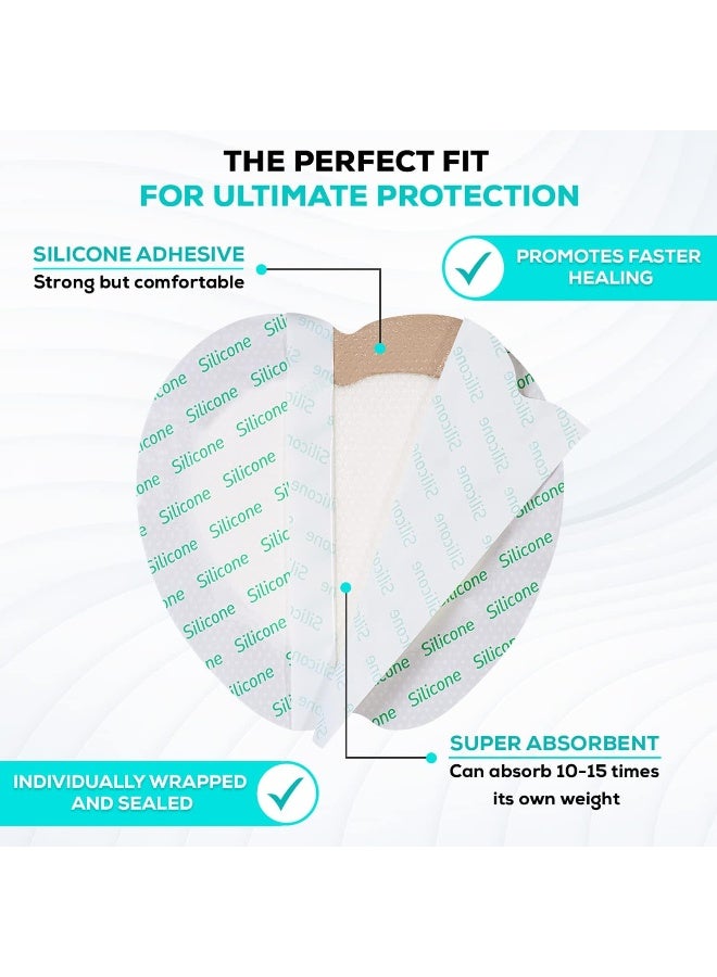 MedVance TM Silicone - Sacral Bordered Silicone Adhesive Foam Wound Dressing, Bed Sore Treatment Bandage for Sacrum, Size 9"x 9" (6.1" Pad x 6.6" Pad), Box of 5 dressings - Image 2