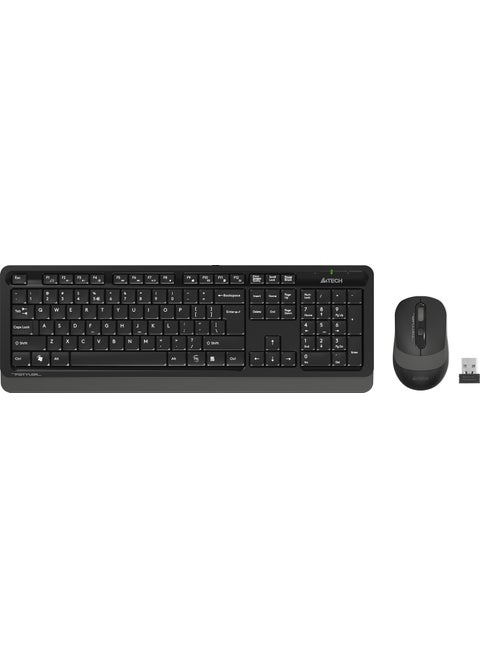 FG1010 Wireless Q Trk Optic Mouse Black / Gray Multimedia Keyboard - Mouse Set