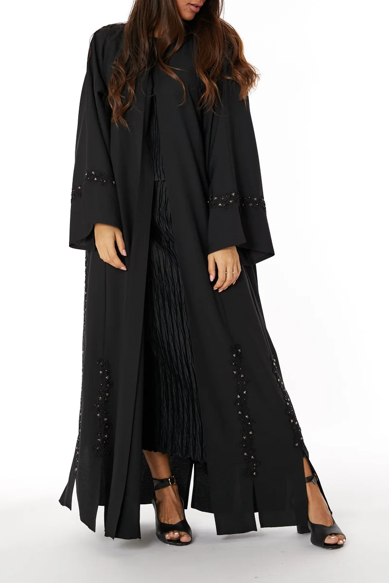 Embroidered Flared Sleeve Abaya