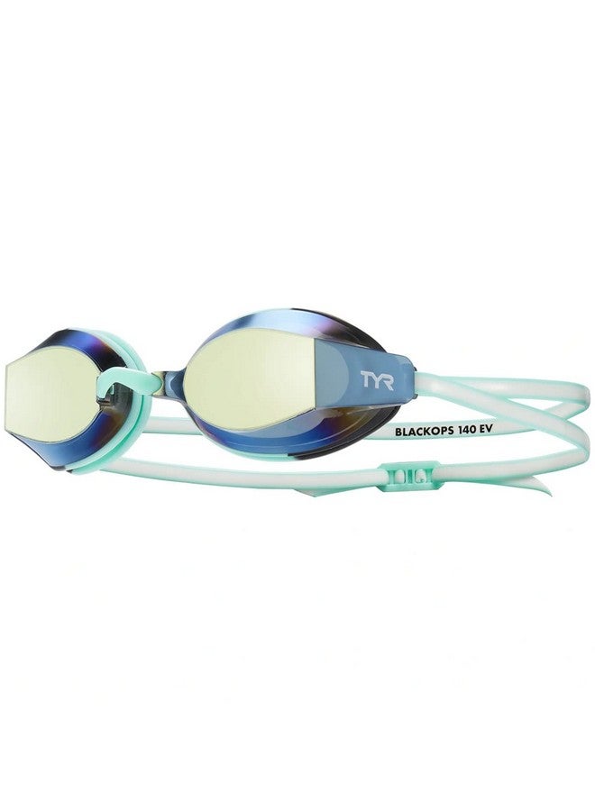 TYR Blackops 140 Ev Racing Goggles Mirrored Femme Fit, Gold;Mint;White - Image 2