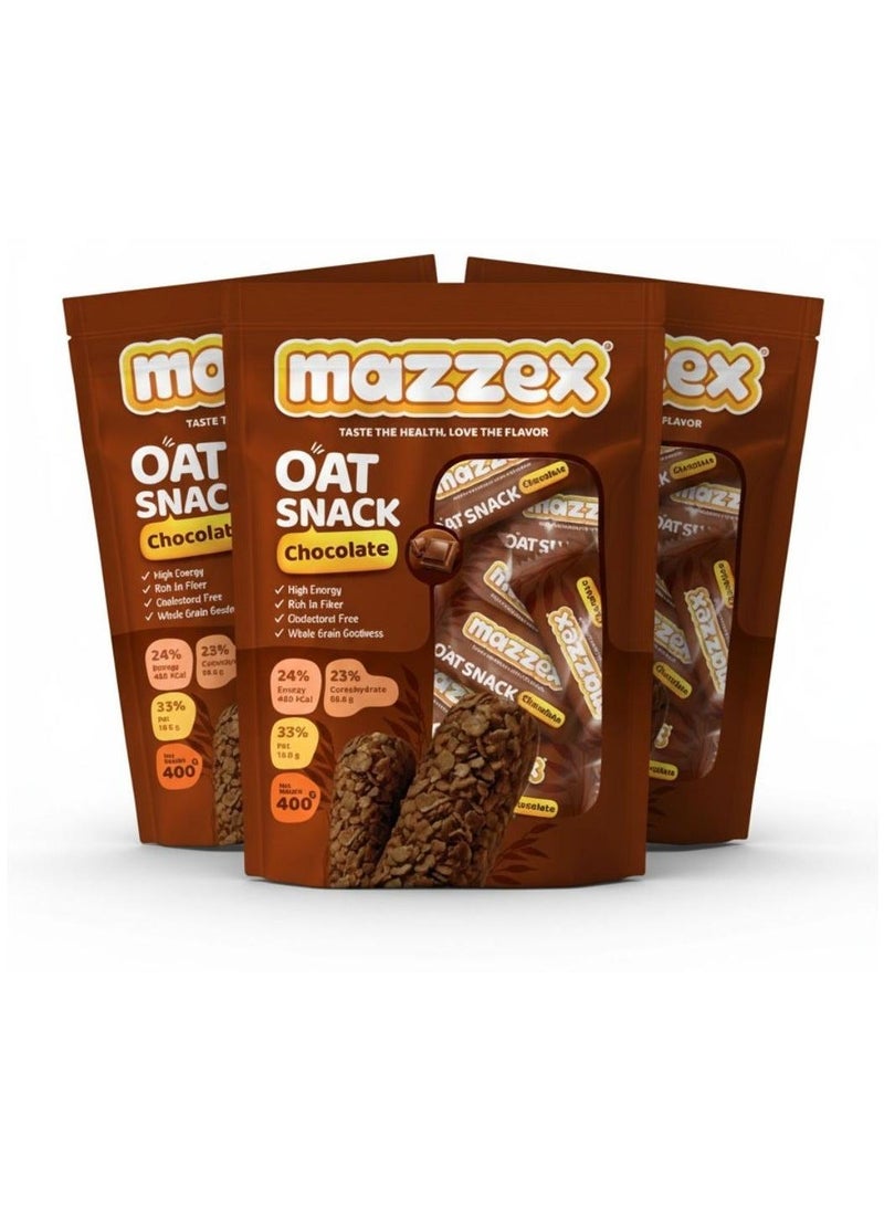 مازكس وجبة الشوفان بالشوكولاتة من Mazzex 400 جرام × 3 عبوات – المجموع 1200 جرام - Image 1