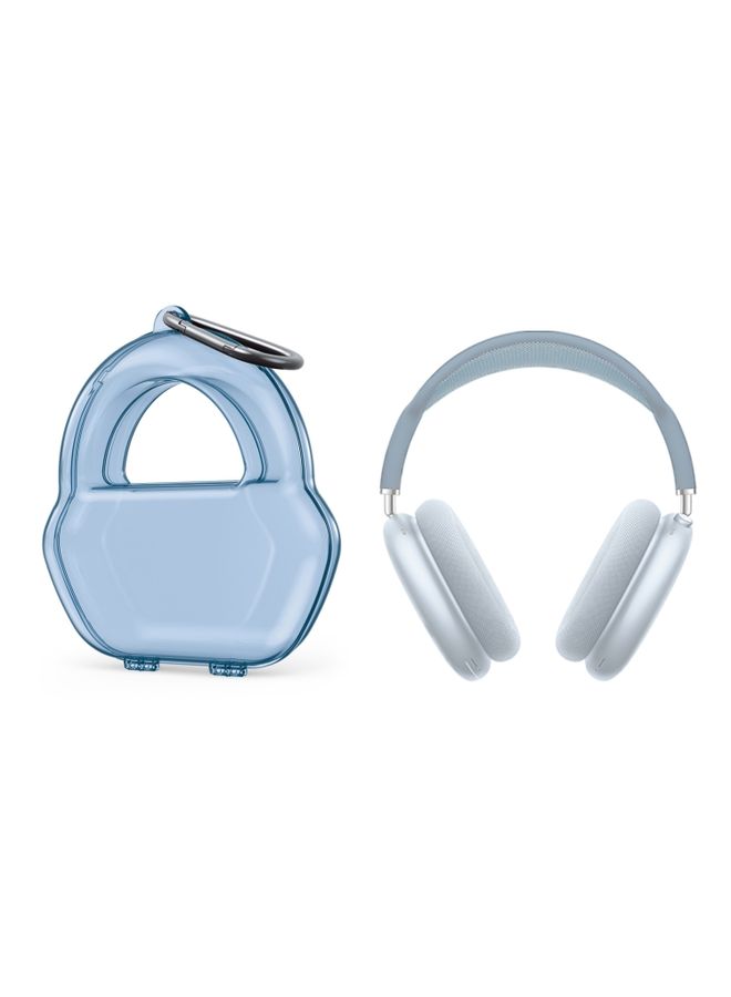 Case Cover PP Jelly Color Headphone Protective Case for AirPods Max, with Hook Blue