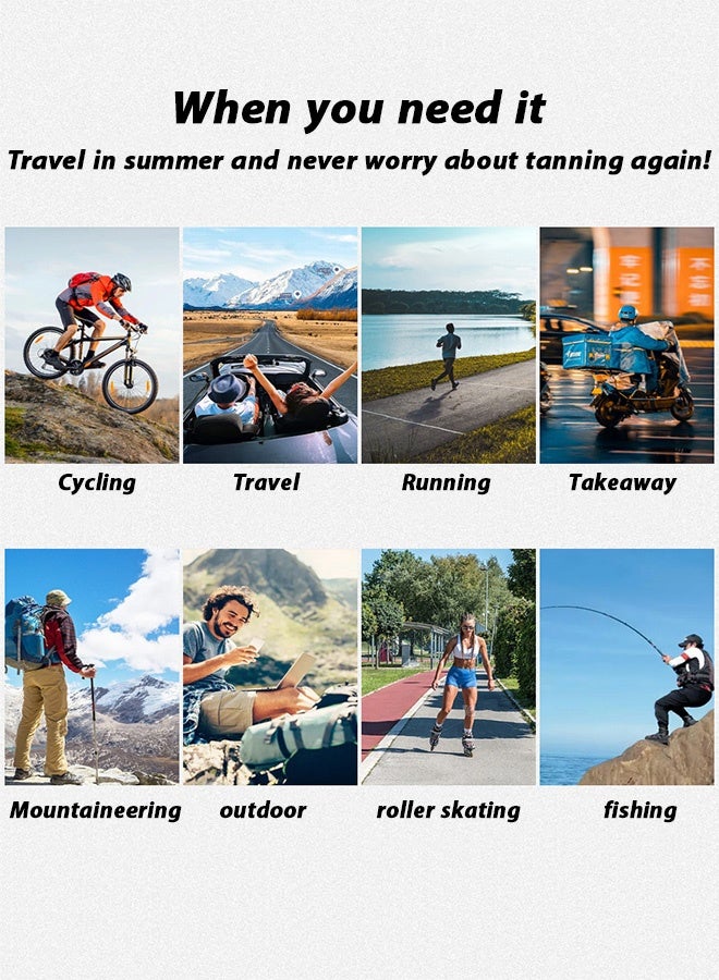 إم إكس إن قناع وقاية الوجه من الشمس، قبعة ذيل الحصان الواقية من الشمس قابلة للتنفس، غطاء وقاية الرياضة خفيف الوزن (رمادي) - Image 5